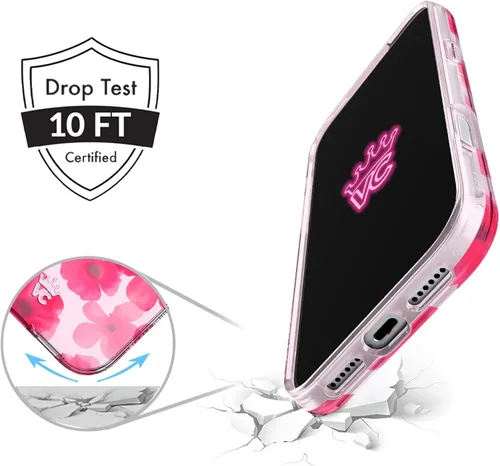 Vista 801 de VELVET CAVIAR Funda para iPhone 15, compatible con MagSafe, probada contra caídas de 10 pies, fundas protectoras de diseño, leopardo color rosa