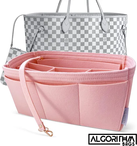 Vista 2 de AlgorithmBags Design for LV Neverfull NF GM - Organizador de bolso, forro de fieltro de 0.118in (bailarina rosa)