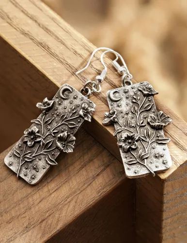 Vista 4 de HAQUIL Pendientes colgantes retro vintage, regalo de joyería para mujer, Zinc, No es una piedra preciosa