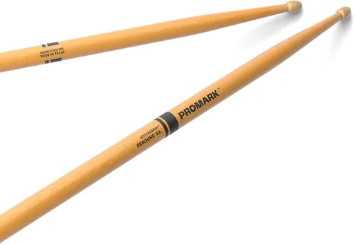 Vista 12 de ProMark Baquetas Forward Rebound 2B ActiveGrip, R2BAG, acabado de agarre activo pegajoso, Baquetas negras, punta de bellota, madera de hickory - 1