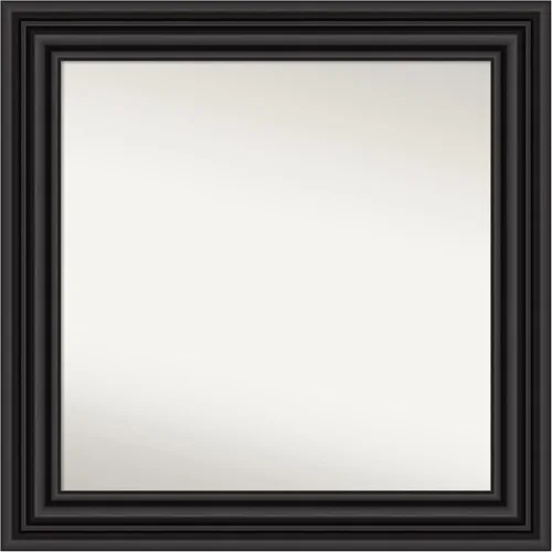 Vista 652 de Amanti Art Espejo personalizado, espejo de baño negro puente, espejo de pared o espejo de tocador de baño sobre el fregadero (26 x 26 pulgadas)