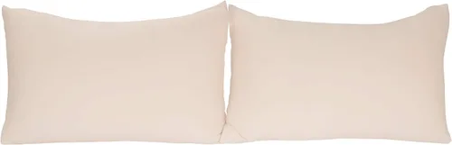 Vista 11 de Juego de 2 fundas de almohada elásticas de micropunto ultra suaves, tamaño estándar, color beige