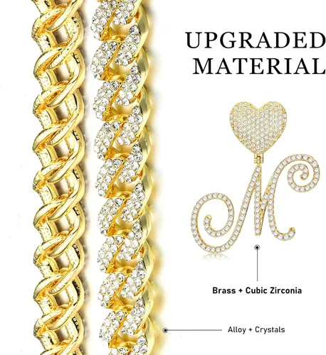 Vista 3 de Krfy Collares con inicial para mujer, chapado en oro de 14 quilates, delicado collar con nombre de oro, collar con colgante de etiqueta inicial
