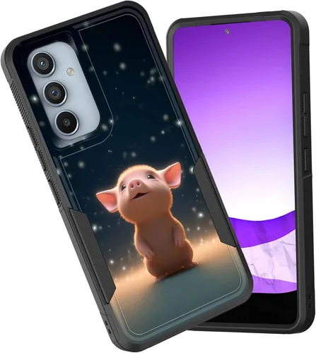 Vista 75 de Funda para Galaxy A15 5G, doble capa híbrida resistente a prueba de golpes, policarbonato duro, silicona suave, TPU, funda protectora para Samsung