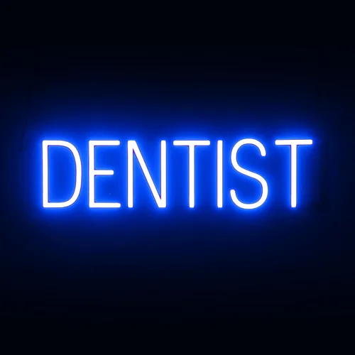 Vista 30 de SpellBrite LED Neon ER Sign for Business - Blue, 9" x 6" Azul