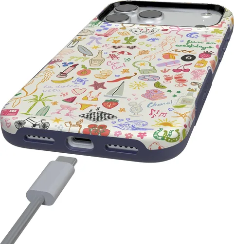 Vista 5 de Casely Funda para iPhone 17 Pro Max Todas las cosas divertidas Diversión en días laborables Diseño protector audaz Compatible con MagSafe