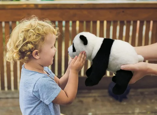 Vista 5 de Ice King Bear Animales Salvajes de Peluche Familia del Zoológico Juguete de Peluche (Panda 10 Pulgadas)