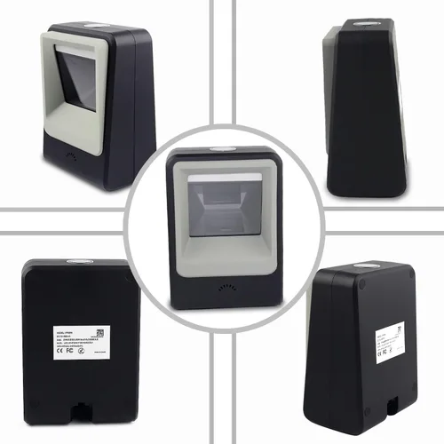 Vista 3 de Escáner de código de barras QR 2D, symcode Omnidireccional Manos Libres USB Lector de Código de Barras Automático para Pagos Móviles Computadora
