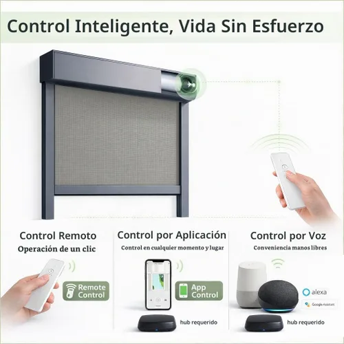 Vista 4 de ZSHINE Persianas enrollables motorizadas para patio al aire libre