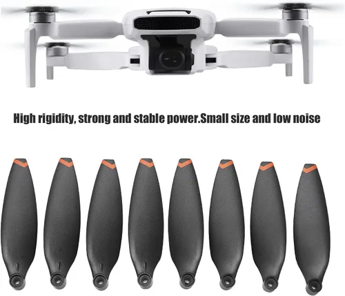 Vista 2 de Dilwe Juego de hélice de mini dron, 8 hélices de dron de bajo ruido, prueba de equilibrio dinámico, accesorios de repuesto de cuchillas de hélice