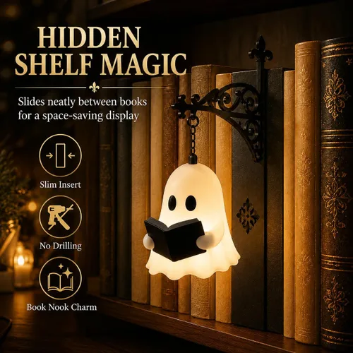 Vista 2 de Linterna de biblioteca mini lámpara de estantería, fantasma vintage 1 unidad-fantasma