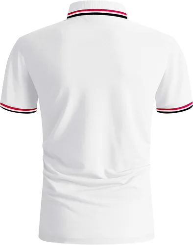 Vista 5 de ZITY Camiseta polo de manga corta para hombre, para golf, tenis