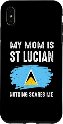Vista 7 de Funda para iPhone 15 My Mom Is St Lucian Santa Lucía Pride Flag Heritage Roots