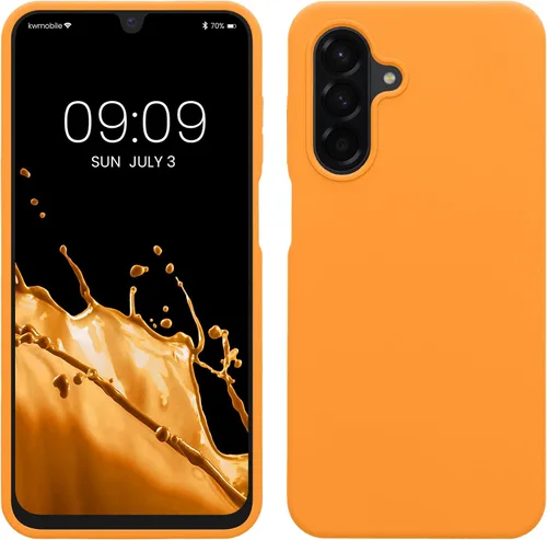 Vista 292 de kwmobile Funda Compatible con Samsung Galaxy A14 5G - Funda de teléfono de TPU y silicona con acabado suave - Verde Lima