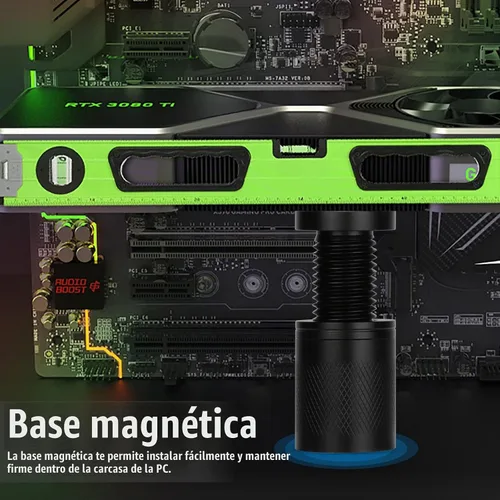 Vista 5 de Jeymei Soporte de GPU para Tarjeta Gráfica Pequeña, Negro (M, 2-3.15in)