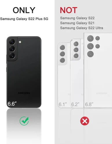Vista 2 de Dexnor Funda para Samsung Galaxy S22 Plus, [Protector de Pantalla Integrado y Soporte] Protección de Grado Militar de Servicio Pesado a Prueba