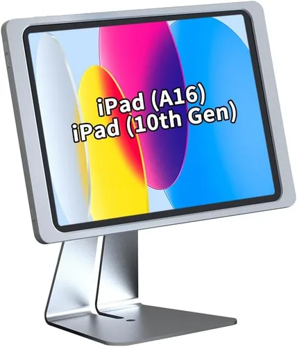 Vista 10 de Soporte magnético en el escritorio con funda de carga A6 para iPad mini (A17 Pro, A15 Bionic) de 8.3 pulgadas, forma clásica de L, base de metal