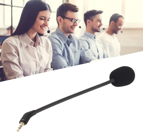 Vista 5 de Microphone Replacement for Logitech Astro Wireless Gaming Headset, 2.5mm Detachable Mic Boom Noise Reduction, 360 Degree Rotatable, Plug and Play