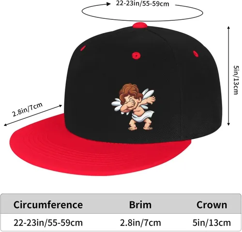 Vista 6 de QIZYOQA Tap Angel Snapback Hats for Men Women Hat Baseball Cap Flat Bill Visor White Hat