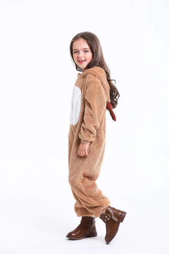 Vista 3 de Trajes de Navidad de renos para niños, pijama de juego de rol, disfraz de animal