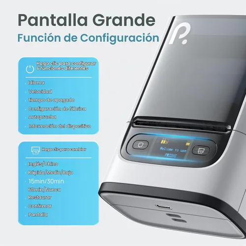 Vista 5 de POLONO Máquina etiquetadora PM220S con cinta, etiquetadora Bluetooth, perla