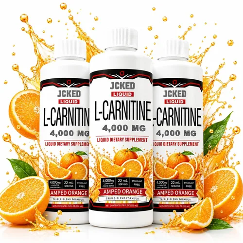 Vista 8 de L-Carnitina 4000 Amped Orange, L-Carnitina Suplementos 6.76 FL OZ 1pcs