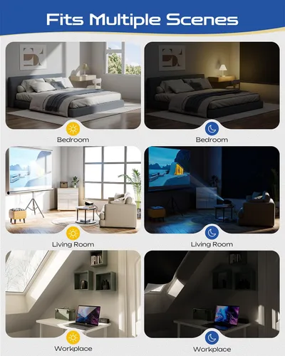 Vista 6 de Cortinas opacas 100% para dormitorio, persianas opacas portátiles de 28