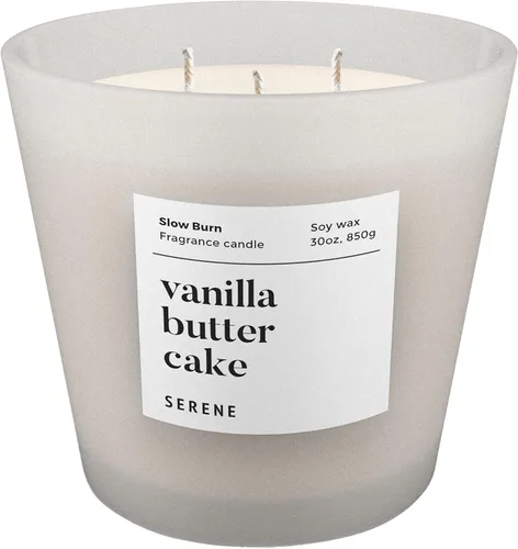Vista 11 de Hidden Label Serene Collection - Vela perfumada grande, madera ámbar y jazmín, vela enorme de 30 onzas con 3 mechas, velas de soja natural