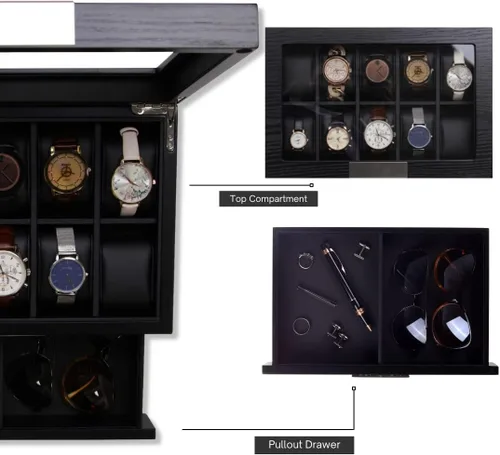 Vista 8 de Decorebay Busy Man - Vitrina de lujo y organizador de joyas para hombre