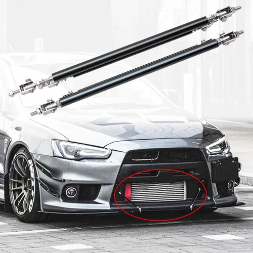 Vista 4 de DREAMOTOR 2PCS 8"-11" Adjustable Front Bumper Lip Splitter Diffuser Strut Rod Universal Bumper Lip Support Rods Compatible with Most Car Vehicles