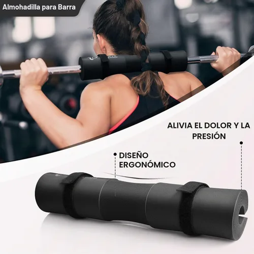 Vista 3 de RitFit 7PCS Barbell Squat Pad Set, Hip Thrust & Lunges Includes Resistance Band, 2 Safety Straps, 2 Gym Ankle Straps & Carry Bag, Upgraded Neck &
