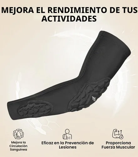Vista 4 de Mangas acolchadas de fútbol para jóvenes y adultos, protección del Negro