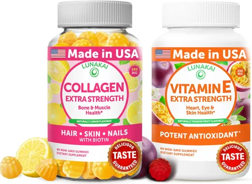Vista 13 de Paquete de Gomitas de Colágeno y Vitamina D3 de Lunakai - Suplementos Antienvejecimiento sin OMG para Hombres y Mujeres - Gomitas de Soporte