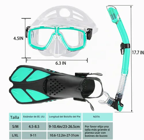 Vista 8 de Snorkeling Gear for Adults with Bag Anti-Fog Snorkel Sets for Travel