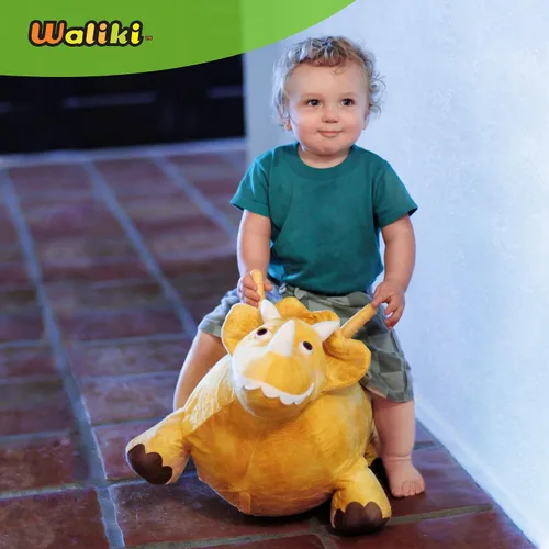 Vista 7 de WALIKI Caballo Saltarín Inflable Caballo Inflable de Salto para Niños Caballo de Salto (Triceratops)