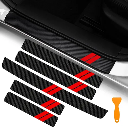 Vista 15 de YOSRTER 4 calcomanías decorativas para umbral de puerta, para Dodge Charger Challenger Durango Journey, ajuste universal para todos los autos Dodge