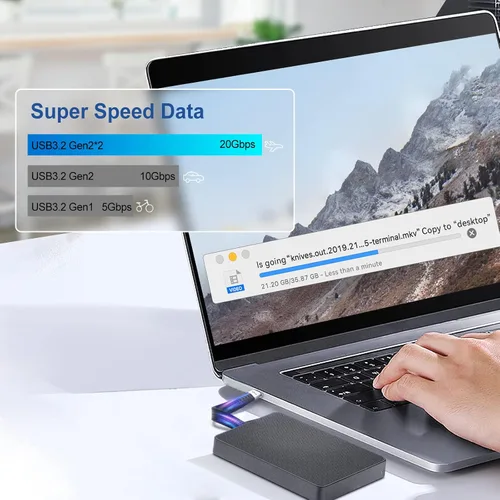 Vista 4 de Rixmie Cable USB-C corto [5 pulgadas], carga rápida PD de 100 W, transferencia de datos de 20 Gbps, cable corto USB C a USB C, Thunderbolt 3