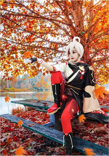 Vista 6 de DAZCOS Kaedehara Kazuha - Disfraz de cosplay para mujer para Halloween