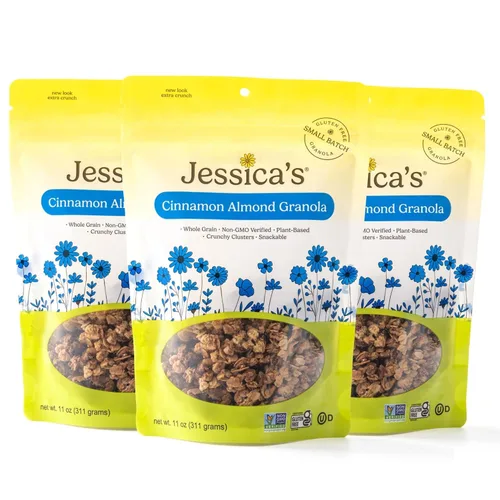 Vista 10 de Jessica's Butterscotch Chip Granola - Hecho a mano, sin gluten, grano entero, 11 onzas (paquete de 3)