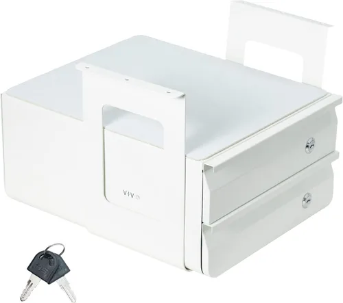Vista 10 de VIVO Cajón deslizante con cerradura de 13 pulgadas para debajo del escritorio, organizador de almacenamiento seguro para oficina en casa, negro