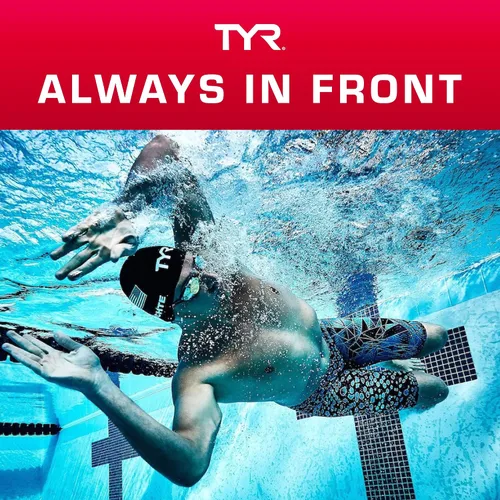 Vista 6 de TYR Adult Lycra Fiber Swim Cap - Lightweight Warm Water Recreational Cap