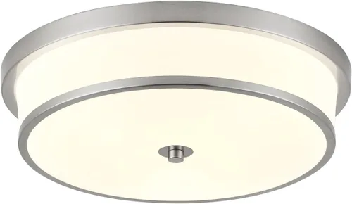 Vista 8 de Lámpara de techo empotrada de 12 pulgadas, Luminarias de techo de 2 luces pegadas al techo con acabado de bronce frotado con aceite para baño