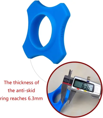 Vista 4 de Funda antideslizante de silicona suave para micrófono, 6 juegos de micrófonos con cable/inalámbrico, base antideslizante, anillo antideslizante