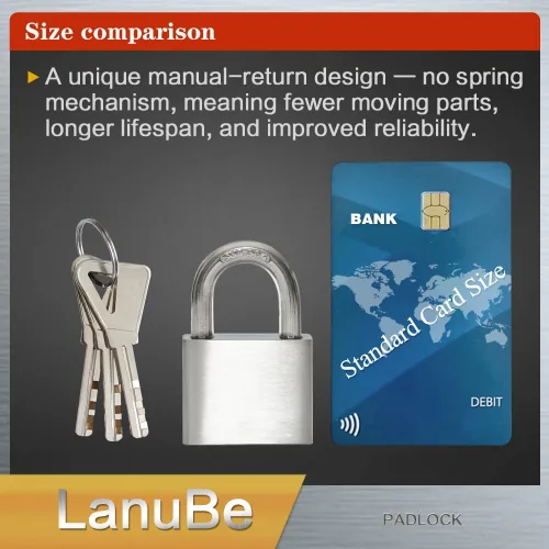 Vista 3 de LanuBe Candados marinos de acero inoxidable 304 con igual llave para uso en exteriores, cuerpo de 1-9/16 pulgadas de ancho, cuerpo de acero
