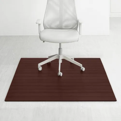 Vista 16 de Anji Mountain Alfombrilla de bambú para silla de oficina de 48" x 43" para Cerezo oscuro