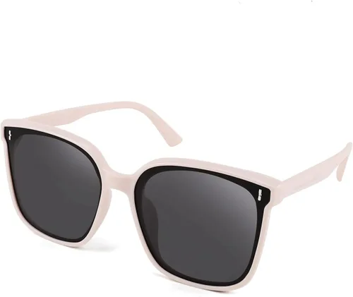 Vista 4 de FEISEDY Gafas de sol polarizadas vintage de gran tamaño para mujer, cuadradas, lindas, modernas, clásicas, simples, B2758