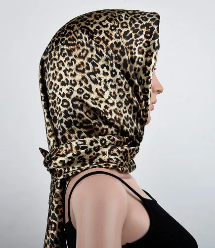 Vista 2 de corciova - Bufanda cuadrada grande para mujer, diadema sedosa para cabello rizado, lazo para dormir por la noche, bandana a la moda, 35 x 35 pulgadas