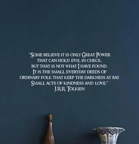 Vista 2 de Tolkien - Adhesivo de vinilo para pared, con texto en inglés «Some Believe It is Only Great Power», con cita de Tolkien, decoración artística
