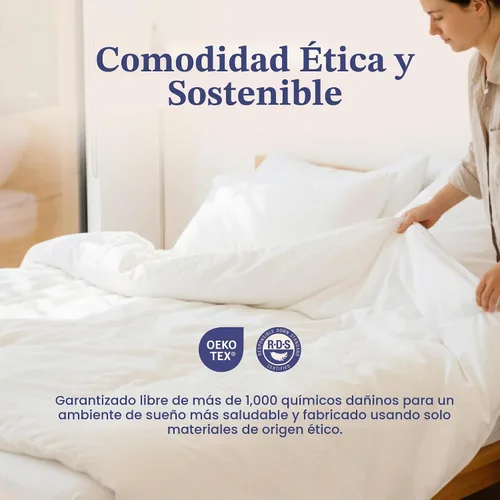 Vista 10 de FluffCo Zen Fluff® - Almohadas de plumón para dormir, firmes, tamaño King