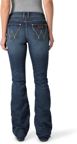 Vista 3 de Wrangler Jeans para mujer Cash de tiro medio con dobladillo ventilado Ultimate Riding